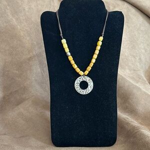 Silpada Sterling Silver And Serpentine Necklace